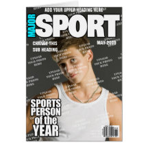 Sports Personalised Magazine Cover Greeting Cards