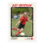 Sports Star Bat Mitzvah Invitation in Red