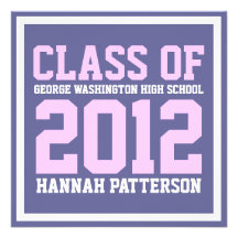 Sporty Girl Jersey Uniform Purple Graduation Party Custom Announcement