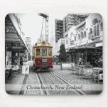 Spot Colour Tram : Christchurch, New Zealand mousepads