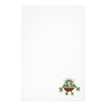 spot the goofy green monster stationery