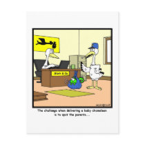 Spot the parents: Stork & Chameleon cartoon