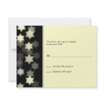 Spotlight Star of David Bar/Bat Mitzvah Reply Card