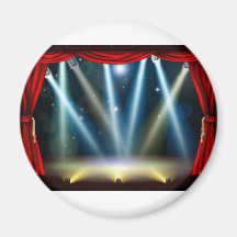 Spotlight theatre stage refrigerator magnet