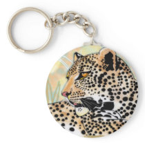spotted leopard keychain