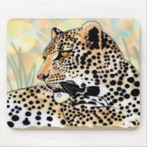 spotted leopard mouse pad