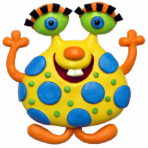 Spotted Yellow Monster Photo Cutouts
