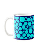 Spotty Cyan on Dark Blue Mug