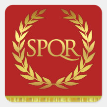 SPQR Square Roman Sticker