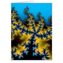 Sprawling In Blue Fractal Cards