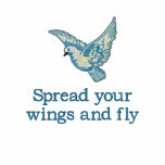 Spread your wings and fly bird embroidered shirt