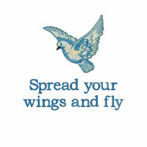 Spread your wings and fly bird embroidered shirt