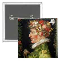 Spring, a series depicting the four seasons button