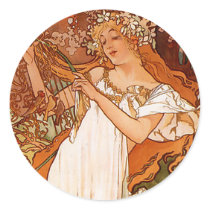 Spring - Alphonse Mucha Art Nouveau