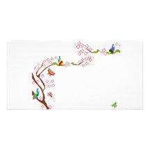 Spring background photo card