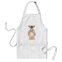 Spring Bears · Salmon Pink Dungarees Aprons