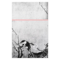 SPRING BIRD , black and white,pink Stationery Paper