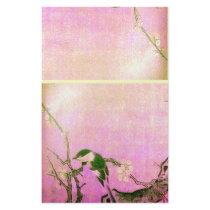 SPRING BIRD, pink brown violet Stationery Paper
