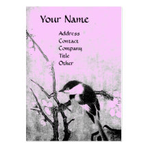 SPRING BIRD ,pink violet brown Business Cards
