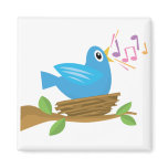 Spring Bird Song Fridge Magnet