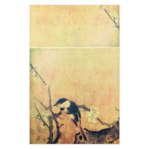 SPRING BIRD,yellow brown Personalized Stationery