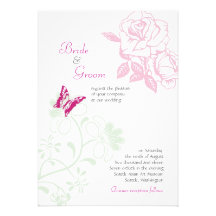 Spring Bliss (Rose) Wedding Personalized Invitation