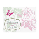 Spring Bliss (Rose) Wedding Save the Date postcards