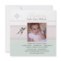 Spring Blossoms Collection Photo Baptism Invitatio