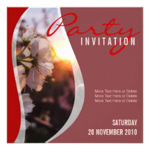 Spring Blossoms Flower Party Invitation