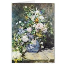 Spring Bouquet, Renoir, Vintage Impressionism Art Greeting Card