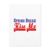 Spring Break Kiss Me (sexy blue & red) Postcard