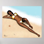 Spring Break PinUp Girl Denise Poster posters