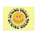Spring Break Smiley Postcard