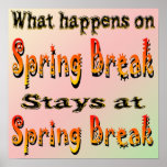 Spring Break What Happens Poster posters
