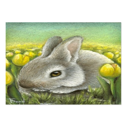 Spring bunny business card