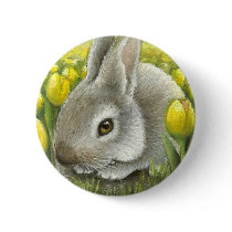 Spring bunny button