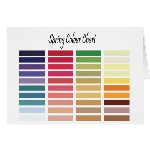 Spring Colour Chart Cards