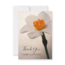 Spring Daffodil Wedding Thank You Notes - Flat Personalised Invitations