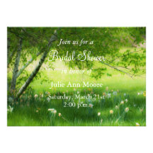 Spring Daffodils Bridal Shower Invites