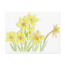 Spring Daffodils Post Card Yellow Watercolor