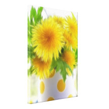 Spring Dandelion Bouquet Canvas Prints