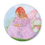 Spring Easter Fairy Bunny Magnet