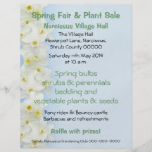 Spring fair or plant sales flyer