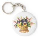 Spring Flower Basket keychains