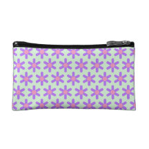 Spring Flower Tiled Hex Cosmetics Bag Cosmetic Bag