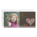 Spring Flowers 2 Heart Birthday Invite Photo Card photo cards