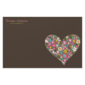 Spring Flowers 2 Heart Love Cute Custom Stationery