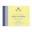 Spring Flowers • Birthday Invitation postcards