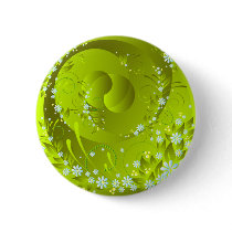 spring flowers pinback button
