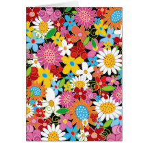 Spring Flowers Invitation / Blank Card